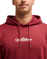 The Quiksilver Mens Fineline Hoodie in Oxblood Red