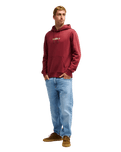 The Quiksilver Mens Fineline Hoodie in Oxblood Red