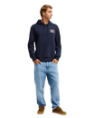The Quiksilver Mens Liquid Hoodie in Dark Navy