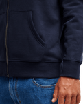 The Quiksilver Mens Quik Zip Fleece Jacket in Dark Navy