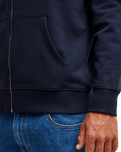 The Quiksilver Mens Quik Zip Fleece Jacket in Dark Navy