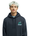 The Quiksilver Mens Peak Hoodie in Tarmac