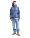 The Quiksilver Mens Salt Water Palm Rise Hoodie in Vintage Indigo
