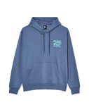 The Quiksilver Mens Salt Water Palm Rise Hoodie in Vintage Indigo