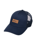 The Quiksilver Mens Decades Cotton Patch Trucker Cap in Dark Denim
