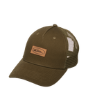 The Quiksilver Mens Decades Cotton Patch Trucker Cap in Grape Leaf