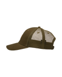 The Quiksilver Mens Decades Cotton Patch Trucker Cap in Grape Leaf