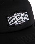 The Quiksilver Mens Decades Foam Trucker Cap in Black