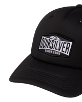 The Quiksilver Mens Decades Foam Trucker Cap in Black