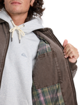 The Quiksilver Mens Shaper Pad Jacket in Chocolate Brown