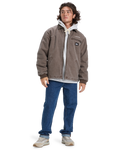 The Quiksilver Mens Shaper Pad Jacket in Chocolate Brown