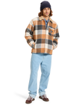 The Quiksilver Mens DNA Sherpa Harrington Jacket in Almond Sherpa Harrington