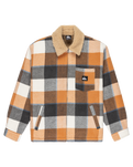 The Quiksilver Mens DNA Sherpa Harrington Jacket in Almond Sherpa Harrington