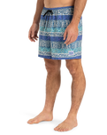 The Quiksilver Mens Surfsilk Straight Volley Shorts in Global Heat Dusted Peri