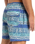 The Quiksilver Mens Surfsilk Straight Volley Shorts in Global Heat Dusted Peri