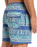 The Quiksilver Mens Surfsilk Straight Volley Shorts in Global Heat Dusted Peri