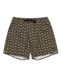 The Quiksilver Mens Surfsilk Scallop Volley Shorts in Florever Grape Leaf