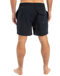 The Quiksilver Mens Surfsilk Solid Volley Shorts in Black