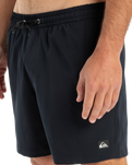 The Quiksilver Mens Surfsilk Solid Volley Shorts in Black