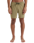 The Quiksilver Mens Surfsilk Solid Volley Shorts in Aloe