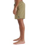 The Quiksilver Mens Surfsilk Solid Volley Shorts in Aloe