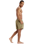 The Quiksilver Mens Surfsilk Solid Volley Shorts in Aloe