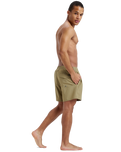 The Quiksilver Mens Surfsilk Solid Volley Shorts in Aloe