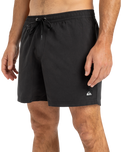 The Quiksilver Mens Everyday Solid Volley Shorts in Black