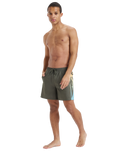 The Quiksilver Mens Everyday Holmes Volley Shorts in Grape Leaf Holmes