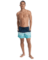 The Quiksilver Mens Everyday Poolsider Swimshorts in Dark Navy Panel Nat Geo