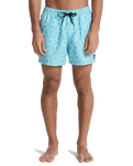 Everyday Printed Volley Shorts in Aqua Ocean Mayhem