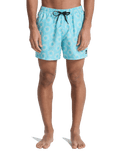 Everyday Printed Volley Shorts in Aqua Ocean Mayhem