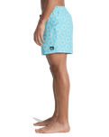 Everyday Printed Volley Shorts in Aqua Ocean Mayhem