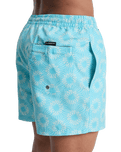 Everyday Printed Volley Shorts in Aqua Ocean Mayhem