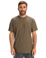 The Quiksilver Mens Kentin Pocket T-Shirt in Black Kentin Stripes