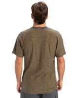The Quiksilver Mens Kentin Pocket T-Shirt in Black Kentin Stripes