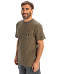 The Quiksilver Mens Kentin Pocket T-Shirt in Black Kentin Stripes