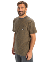The Quiksilver Mens Kentin Pocket T-Shirt in Black Kentin Stripes