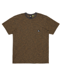 The Quiksilver Mens Kentin Pocket T-Shirt in Black Kentin Stripes