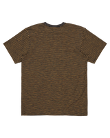 The Quiksilver Mens Kentin Pocket T-Shirt in Black Kentin Stripes