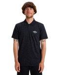 The Quiksilver Mens Stretch Polo Shirt in Black