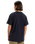 The Quiksilver Mens Slub Roundneck T-Shirt in Dark Navy