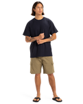 The Quiksilver Mens Slub Roundneck T-Shirt in Dark Navy