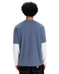 The Quiksilver Mens Mercury Layer Long Sleeve T-Shirt in Vintage Indigo