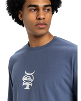 The Quiksilver Mens Mercury Layer Long Sleeve T-Shirt in Vintage Indigo