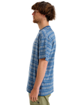 The Quiksilver Mens Tilebloom T-Shirt in Vintage Indigo