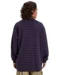 The Quiksilver Mens Mercury Old Hoops Long Sleeve T-Shirt in Purple Velvet