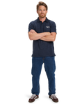 The Quiksilver Mens Stretch Polo Shirt in Dark Navy
