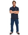 The Quiksilver Mens Stretch Polo Shirt in Dark Navy