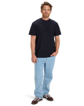 The Quiksilver Mens Slub Roundneck T-Shirt in Dark Navy